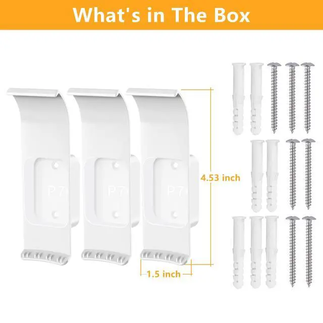 Alt view image 4 of 6 - Wall Mount Bracket for eero Pro 7 Router (3 Pack) | Screw-Mounted, Easy Installation, Space-Saving, Hidden Cable management, Neat and Tidy Mounting, Compatible with eero Pro 7