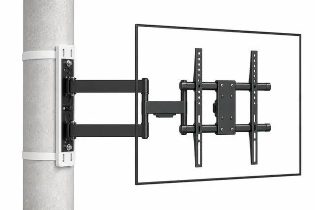 Main image of 32"70" TVs | Indoor Full Motion TV Mount Fits Large Pillars & Poles 8" & Up, No Drill Gazebo & Pergola TV Mount, VESA 400x400, Holds 80 lbs