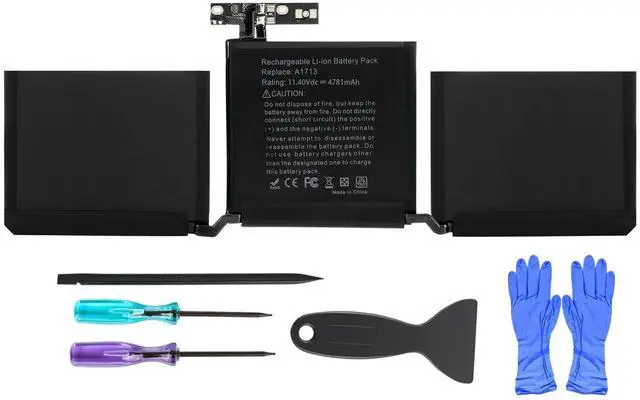 Main image of A2159 A1708 Battery Replacement for MacBook Pro 13 inch A1708 (Late 2016, Mid 2017) A2159(2019) A2289(2020) A2338(2020,2022) A1713 A2171 Battery
