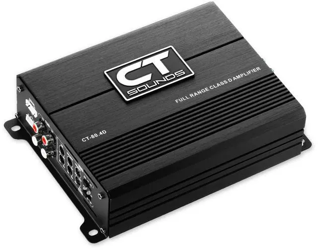 Main image of CT-80.4D Full-Range Class D 4 Channel Car Audio Amplifier, 480 Watts RMS