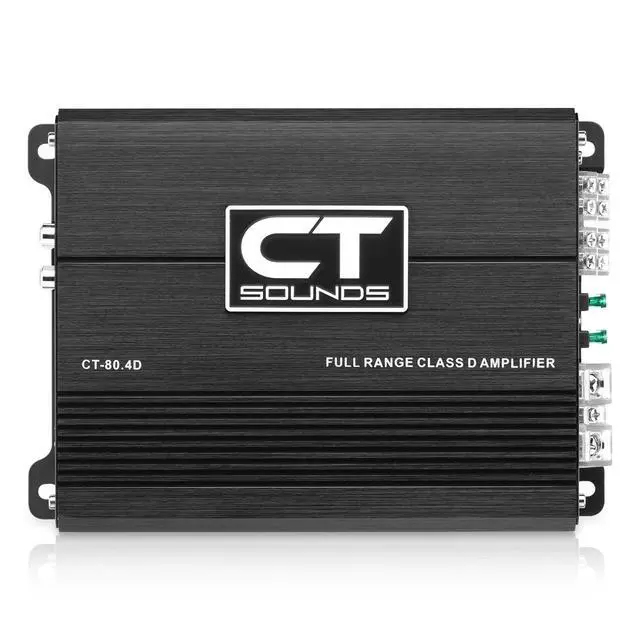 Alt view image 2 of 5 - CT-80.4D Full-Range Class D 4 Channel Car Audio Amplifier, 480 Watts RMS
