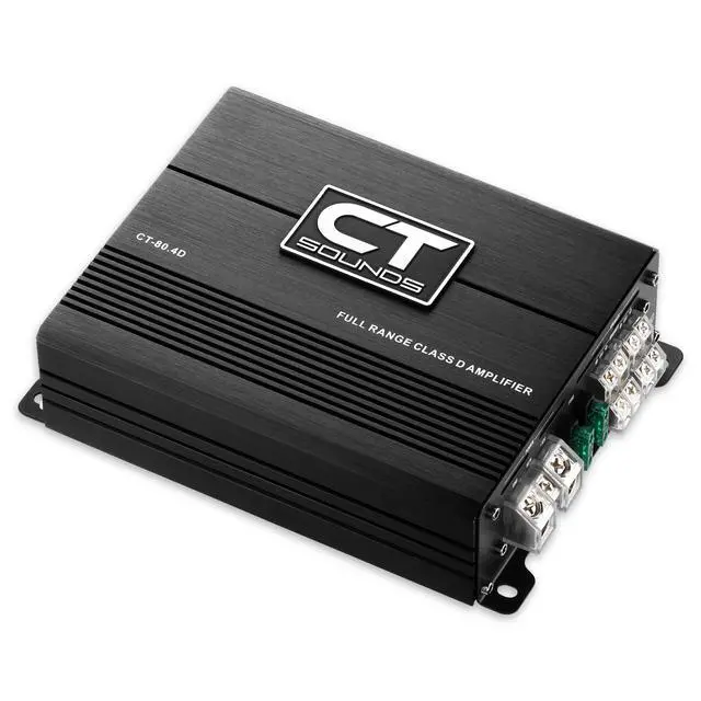 Alt view image 3 of 5 - CT-80.4D Full-Range Class D 4 Channel Car Audio Amplifier, 480 Watts RMS