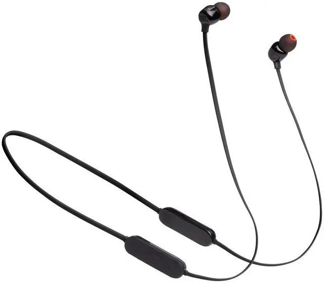 Main image of Tune 125 - Bluetooth Wireless in-Ear Headphones with 3-Button Mic/Remote and Flat Cable - Black, Small