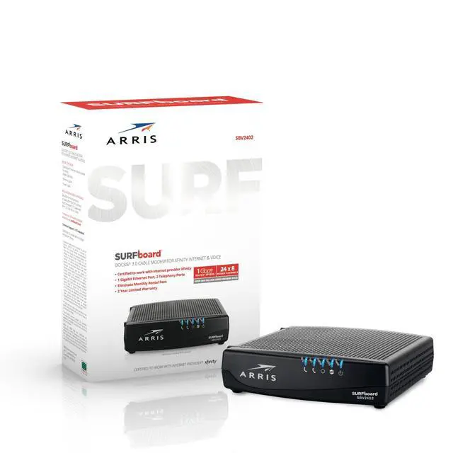 Alt view image 3 of 6 - SURFboard SBV3202 DOCSIS 3.0 Cable Modem with Voice | Xfinity