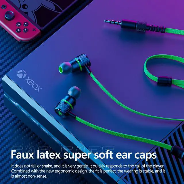 Alt view image 6 of 6 - Gaming Earbuds Wired, USB C & 3.5mm Dual Plug in Ear Headphones with Mic and Volume Control for Small Ears, Stereo Bass Noise Isolating Earphones for PC/PS4/PS5/Xbox Series/Switch/Sleep/Sport/Workout