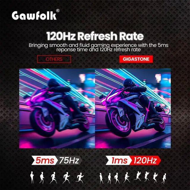 Alt view image 2 of 6 - 27 Inch Gaming Monitor IPS 120Hz, QHD 2560 * 1440p PC Monitor | Support HDMI & DP, Wall Mount Compatible 75 * 75mm, G-Sync & Freesync, Support HDR, Wall Mount Compatible 75 * 75mm