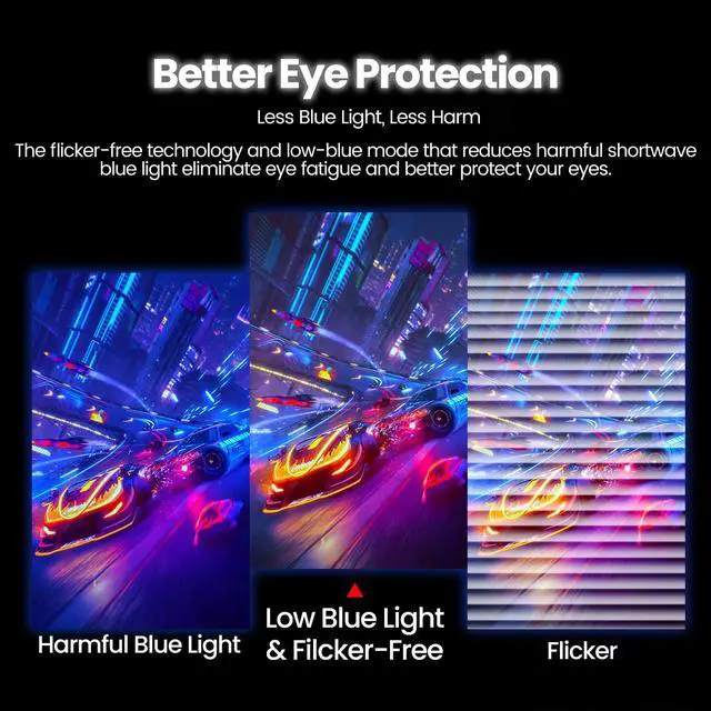 Alt view image 5 of 6 - 27 Inch Gaming Monitor IPS 120Hz, QHD 2560 * 1440p PC Monitor | Support HDMI & DP, Wall Mount Compatible 75 * 75mm, G-Sync & Freesync, Support HDR, Wall Mount Compatible 75 * 75mm