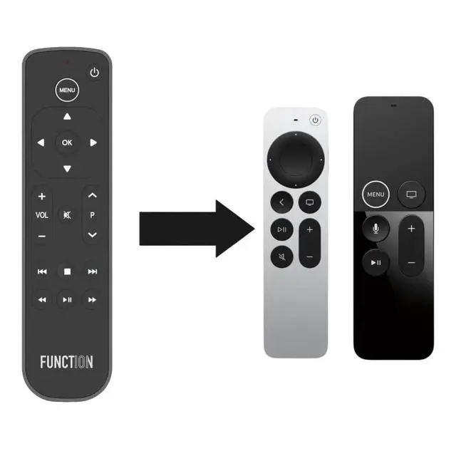 Alt view image 3 of 6 - Button Remote for Apple TV (Infrared Edition) Apple TV Replacement Remote for Apple TV 4K & All Models | Traditional Button Layout | Line of Sight Required | 2 AAA Batteries Included