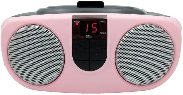 Main image of PROSCAN SRCD243 Portable CD Player with AM/FM Radio, Boombox (Pink)