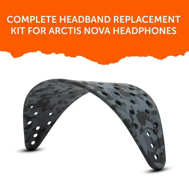 Alt view image 6 of 6 - Modkit V2 Nova Pro Wireless, Pro Omni, & Elite - Gel Earpads, Extra-Wide Headband, & Side Plates for Arctis Nova Pro Wireless, Nova Elite & Nova Pro Omni by Wicked Cushions | Black Camo