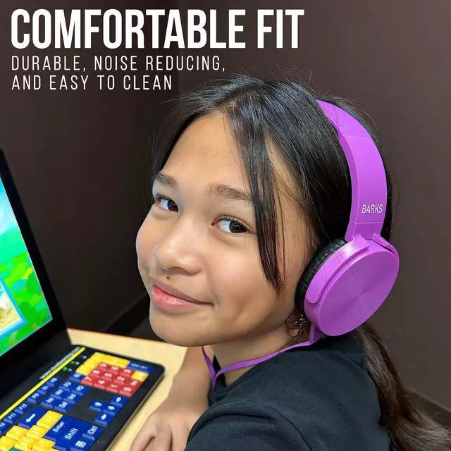 Alt view image 5 of 6 - Select Classroom Headphones Bulk 10 Pack On-Ear Wired 3.5mm Mixed Colors | Durable Everyday Student Use, Colorful Class Set, Tangle-Free Cords, Adjustable Fit All-Day Comfort, Easy Clean, K-12 Schools