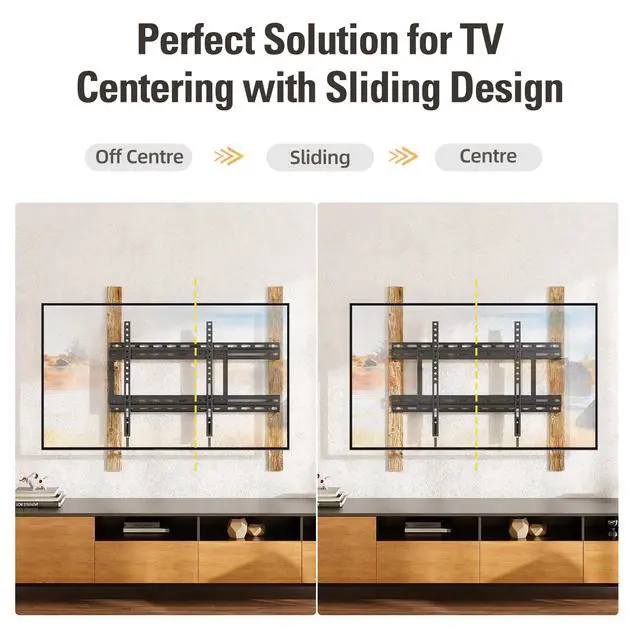 Alt view image 4 of 6 - Universal TV Wall Mount Extension Bracket for Televison Wall Plate, Fitting 16'' - 24'' Wood Studs and Easy Centering in Position, Max Loading Capacity of 154 LBS MD5232