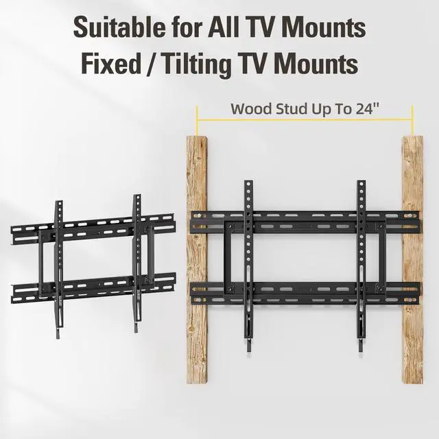 Alt view image 6 of 6 - Universal TV Wall Mount Extension Bracket for Televison Wall Plate, Fitting 16'' - 24'' Wood Studs and Easy Centering in Position, Max Loading Capacity of 154 LBS MD5232