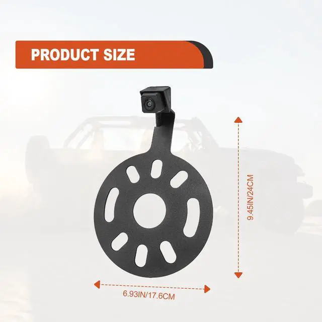 Alt view image 3 of 6 - Spare Tire Backup Camera, Car Rear View Back Up Camera for Jeep Wrangler Spare Tire Mount 2007-2018, Waterproof Wide Angle Removable Camera Guidelines with OEM Monitor Adapter