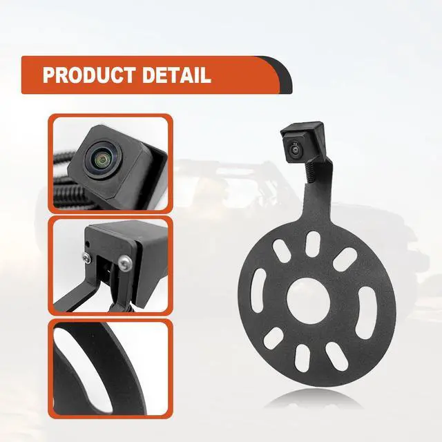 Alt view image 4 of 6 - Spare Tire Backup Camera, Car Rear View Back Up Camera for Jeep Wrangler Spare Tire Mount 2007-2018, Waterproof Wide Angle Removable Camera Guidelines with OEM Monitor Adapter