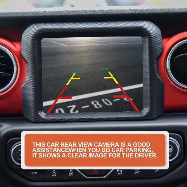 Alt view image 5 of 6 - Spare Tire Backup Camera, Car Rear View Back Up Camera for Jeep Wrangler Spare Tire Mount 2007-2018, Waterproof Wide Angle Removable Camera Guidelines with OEM Monitor Adapter