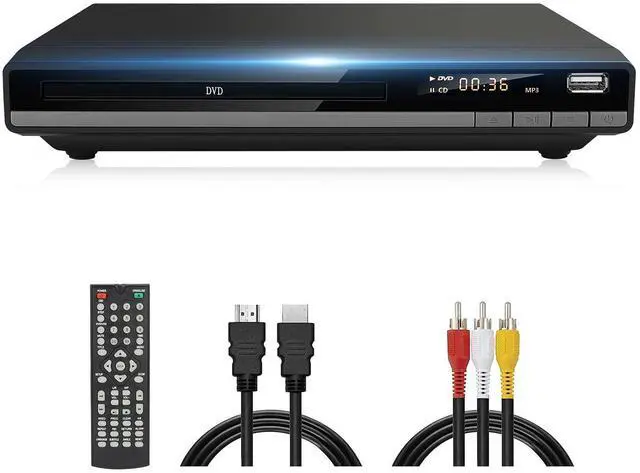 Main image of DVD Player Region Free DVD Players for TV, 1080P Upscaling, USB Input, HDMI RCA Cable Included, Breakpoint Memory, Built-in PAL NTSC, DVD CD Player for Home Plays Multi-Format (Model-168 Non-Blu-ray)