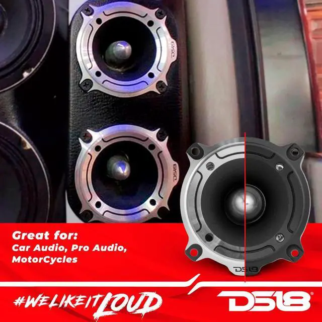 Alt view image 4 of 6 - PRO-TW220 Aluminum Super Bullet Tweeter 1" 350W Max 225W RMS with Built In Crossover (2 Speakers Included), New Model