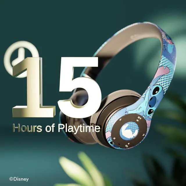 Alt view image 2 of 6 - Disney Lilo & Stitch Expressions Bluetooth Over-Ear Headphones, Wireless Foldable Headset with Built-in Microphone - Stitch Expressions Design, for Adults and Kids