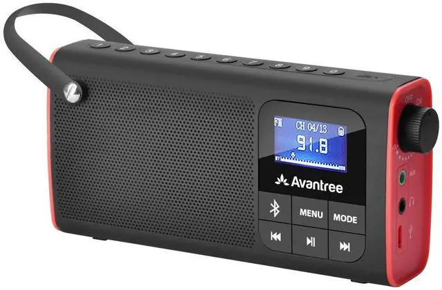 Main image of SP850 Portable 3-in-1 FM Radio with Bluetooth Speaker | Compact Radio with SD Card MP3 Player, Rechargeable, LED Display & Headphone Jack, Pocket Size with Handheld