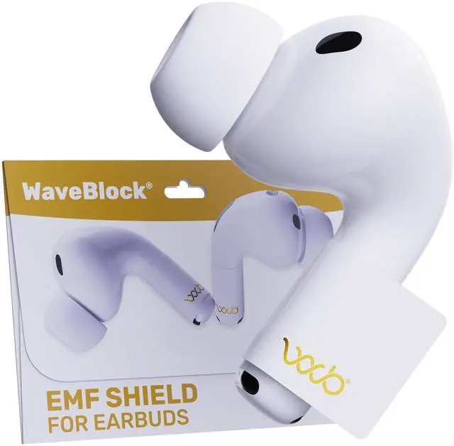 Main image of EMF Shield Sticker for AirPods 2nd/3rd/4th Gen, 1-Pack | FCC Lab-Tested, USA Patented, Short Stem Airpods, 5G Wireless Devices