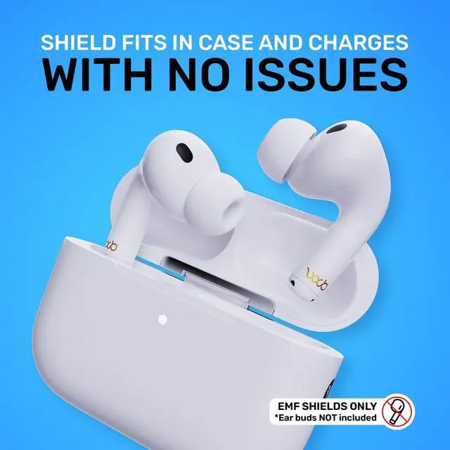 Alt view image 4 of 6 - EMF Shield Sticker for AirPods 2nd/3rd/4th Gen, 1-Pack | FCC Lab-Tested, USA Patented, Short Stem Airpods, 5G Wireless Devices