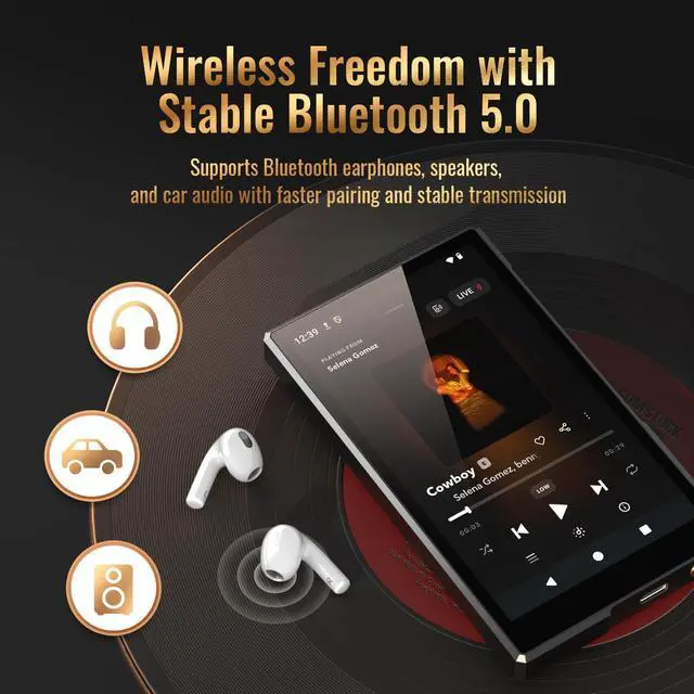 Main image of MP3 Player with Bluetooth and WiFi, 5" HD Touchscreen | Android 14 MP4 Music Player with Spotify, Play Store