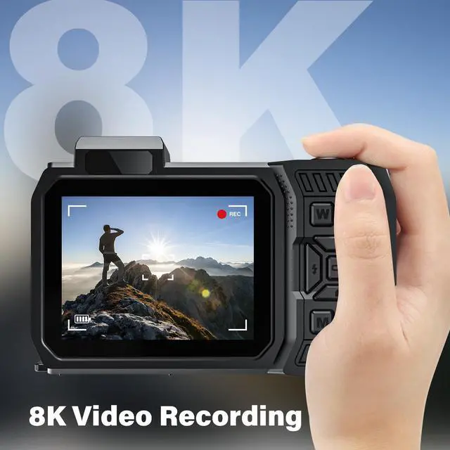 Alt view image 2 of 6 - 8K Underwater Camera, WiFi 33FT 70MP Waterproof Camera for Snorkeling
