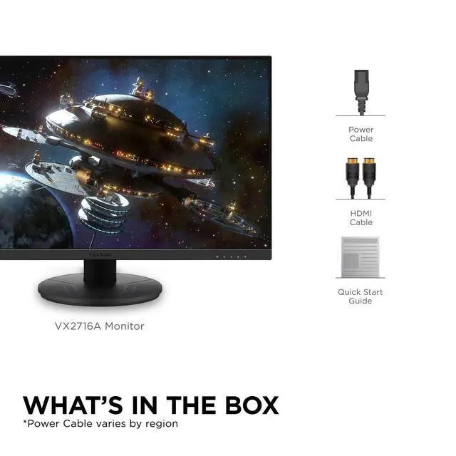 Alt view image 6 of 6 - VX2716A 27 Inch 1080p Gaming Monitor, IPS Display with 120Hz and 1ms for Smooth Home Entertainment, DisplayPort, USB-C, and HDMI Inputs