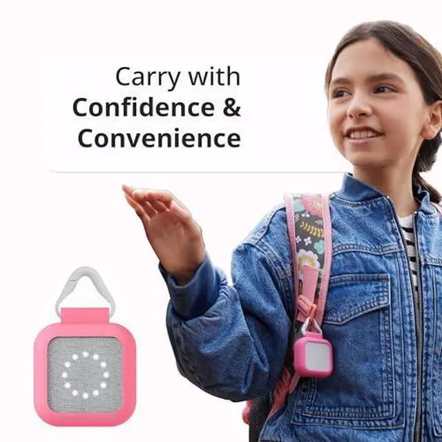 Alt view image 2 of 6 - Talk® Kids GPS Tracker & Communication Device with Cherry Silicone Case Screen-Free, Push-to-Talk Voice Messaging, School-Friendly, 7-Day Battery, 30-Day Satisfaction Promise
