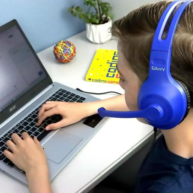 Alt view image 5 of 6 - Bulk Headphones for Classroom with Microphone, Heavy-Duty School Pack Wired Headphones for Students with Rotating Boom Mic. Teacher Must Haves from Elementary to College (12 Pack Mixed Color)
