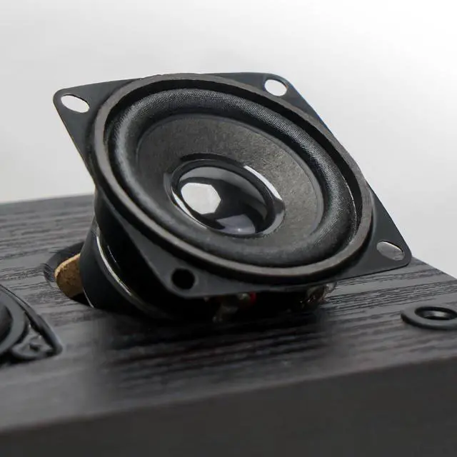 Alt view image 2 of 6 - Passive Bookshelf Speakers for Home Theater Surround Sound, Satellite Stereo Speakers with Crisper Sound and Classic Wood Grain for Record Player/Computer/TV, Wall Mountable, One Pair. | 6, 2.75" Woo