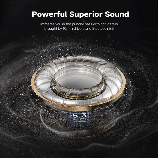 Alt view image 5 of 6 - Neckband Bluetooth Headphones, 80Hrs Wireless Headphones with Mic | Neckband Headphones, Bluetooth 5.3 Earbuds, Stereo Bass in-Ear Headsets, IPX6 Waterproof, Neckband Earbud for Sport, Business