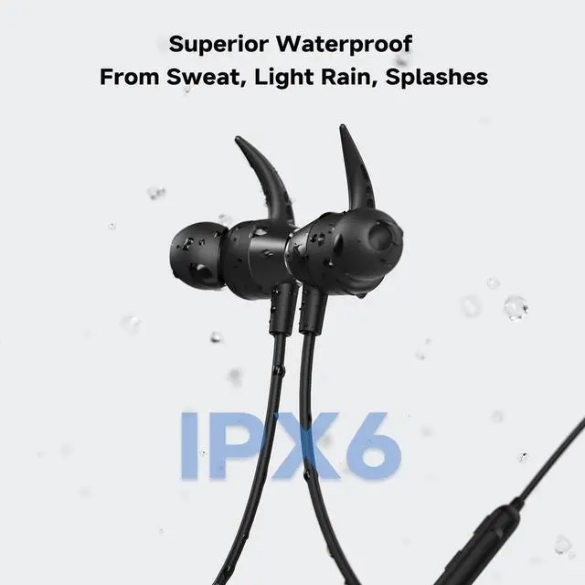 Alt view image 6 of 6 - Neckband Bluetooth Headphones, 80Hrs Wireless Headphones with Mic | Neckband Headphones, Bluetooth 5.3 Earbuds, Stereo Bass in-Ear Headsets, IPX6 Waterproof, Neckband Earbud for Sport, Business