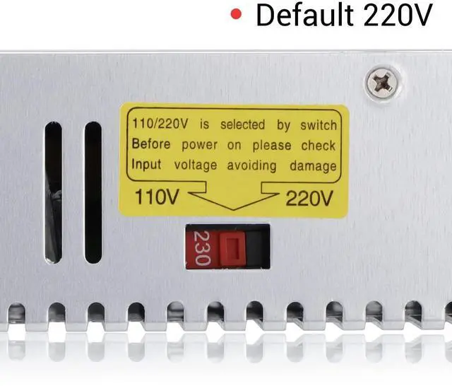 Alt view image 6 of 6 - 48V Power Supply, AC to DC Converter 0-48V 10A 480W Variable Power Supply, AC to DC Adapter Low Voltage Transformer for Landscape Lights LED Adapter Lab CCTV