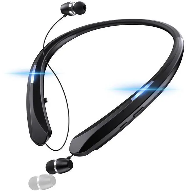 Main image of Bluetooth 5.3 Neckband Bluetooth Headphones,Retractable Headphone with IPX5 Sweatproof & Vibration Calls for Running, Gym, and Sweat-Proof Workouts