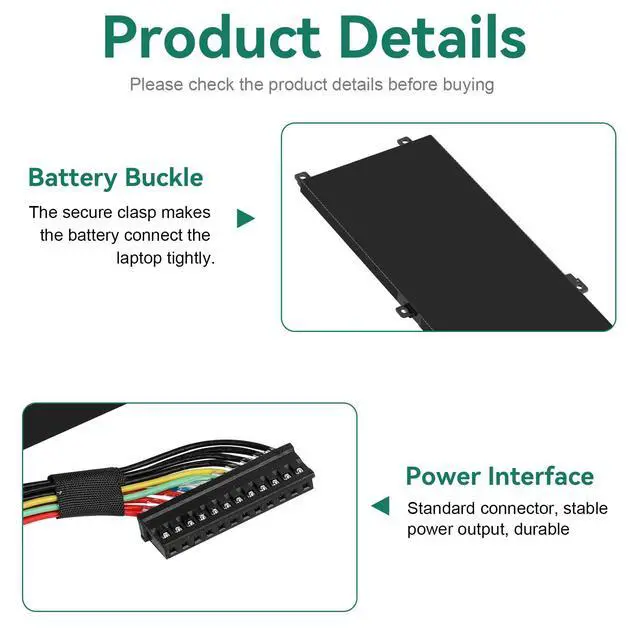 Alt view image 3 of 6 - 4K1VM Laptop Battery Replacement for Dell G7 17 7700 Inspiron 15 7590 7591 7501 Precision 5530 5520 5540 Vostro 15 7500 Gaming Series XPS 15 9570 9560,fits W62W6 0W62W6 9TM7D 09TM7D XYCW0 0XYCW0 V0GMT