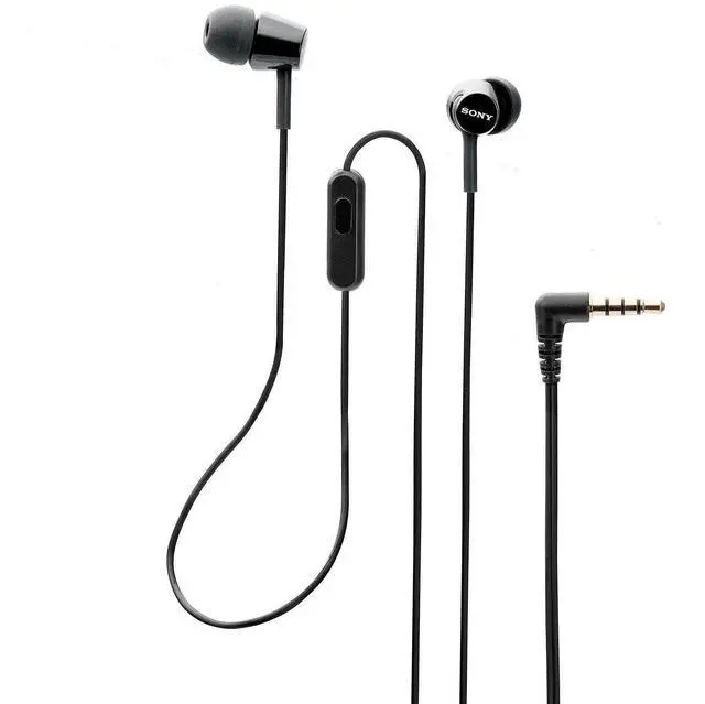 Alt view image 5 of 6 - MDREX155AP in-Ear Earbud Headphones with mic for Phone Call, Black | Integrated microphone, Comfortable Secure-Fitting Silicone Earbuds, Flexible, 3.94 ft Y-shaped cord, 9mm neodymium drivers
