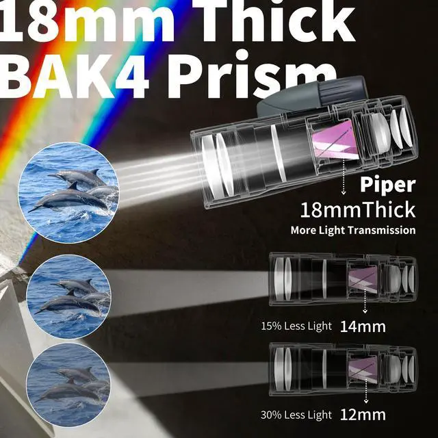 Alt view image 3 of 6 - 12x55 HD Monocular Telescope with BAK4 Prism & FMC Lens, Lightweight with Smartphone Adapter - For Bird Watching, Hunting, Hiking, Traveling