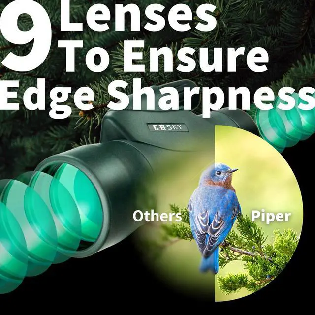Alt view image 4 of 6 - 12x55 HD Monocular Telescope with BAK4 Prism & FMC Lens, Lightweight with Smartphone Adapter - For Bird Watching, Hunting, Hiking, Traveling