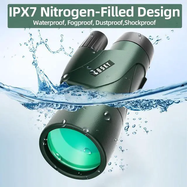 Alt view image 6 of 6 - 12x55 HD Monocular Telescope with BAK4 Prism & FMC Lens, Lightweight with Smartphone Adapter - For Bird Watching, Hunting, Hiking, Traveling