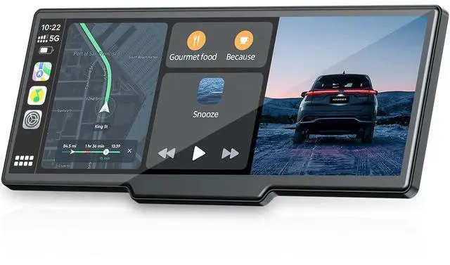 Main image of 9.26'' Carplay Screen with 2.5K Dash Cam and 1080P Backup Camera | Portable Wireless Car Play Android Auto, Upgrade Navigation, Mirror Link, Voice Control, Hands-Free for iOS 11+ Android 11+