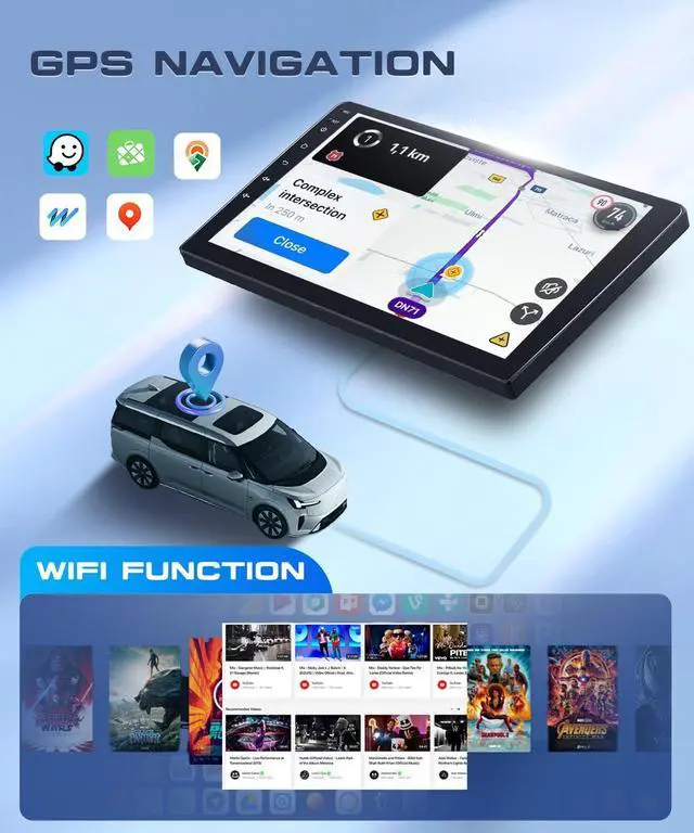 Alt view image 4 of 6 - Android 15 Stereo for Honda Accord 2003-2007 Radio with Wireless Carplay | 10.1 inch 1280*720P IPS Touch Screen Android Auto DSP EQ Built-in GPS MirrorLink 5GWiFi Bluetooth FM/RDS AHD Backup Camera