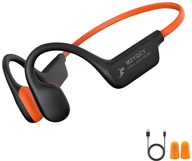 Main image of Bone Conduction Headphones, Open Ear Bluetooth 5.4 Headset with Mic | 15H Playback, IPX6 Sweatproof, Lightweight Open-Ear Fit for Running, Cycling, Walking & Outdoor Use (Orange)