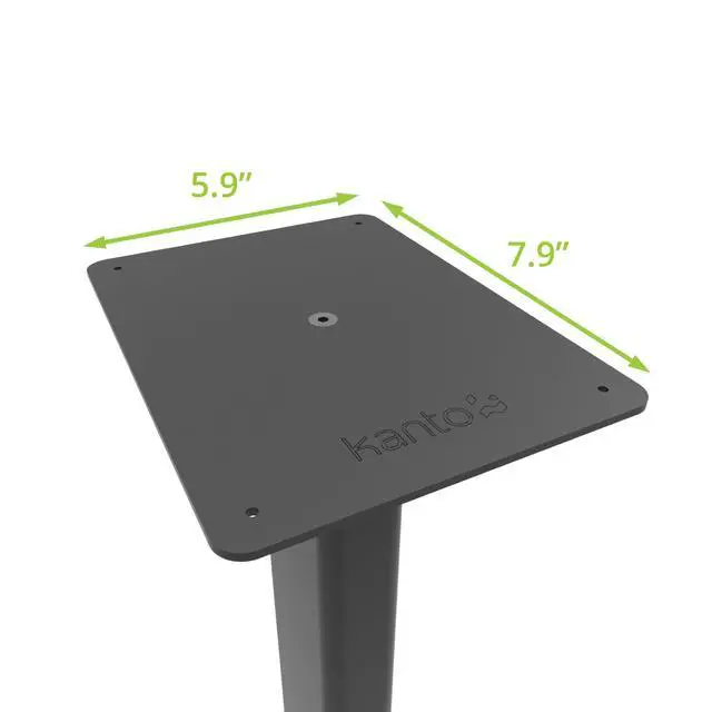 Alt view image 5 of 6 - ST28 28 Universal Floor Speaker Stands for Bookshelf Speakers up to 30 lbs | Improved Sound | Hidden Cable Management | Timeless Design, | Pair | Black Steel w/Black MDF Base