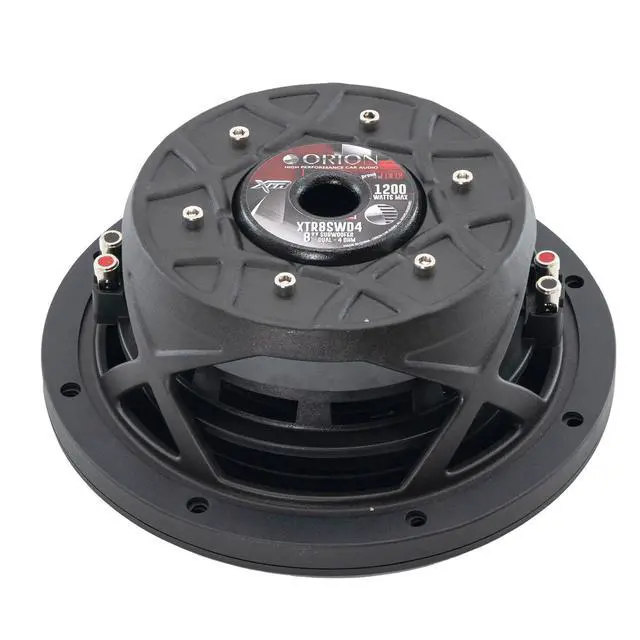 Alt view image 4 of 5 - XTR8SWD4 XTR Series 8" Shallow Subwoofer, 1200W, Dual 4 Ohm | 1200W Max, 300W RMS, Dual 2" Voice Coil, UV-Coated Cone, NBR Surround, Free Air, OEM Replacement