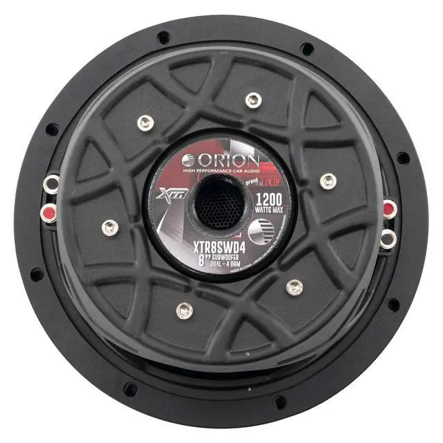 Alt view image 5 of 5 - XTR8SWD4 XTR Series 8" Shallow Subwoofer, 1200W, Dual 4 Ohm | 1200W Max, 300W RMS, Dual 2" Voice Coil, UV-Coated Cone, NBR Surround, Free Air, OEM Replacement