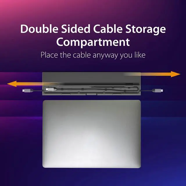 Alt view image 5 of 6 - USB C Docking Station- Supports up to 3 Display Simultaneously | HDMI, DisplayPort, VGA, 100W PD Fast Charging, Gigabit Ethernet | Comes with Type C Cable Compartment (JCD543)