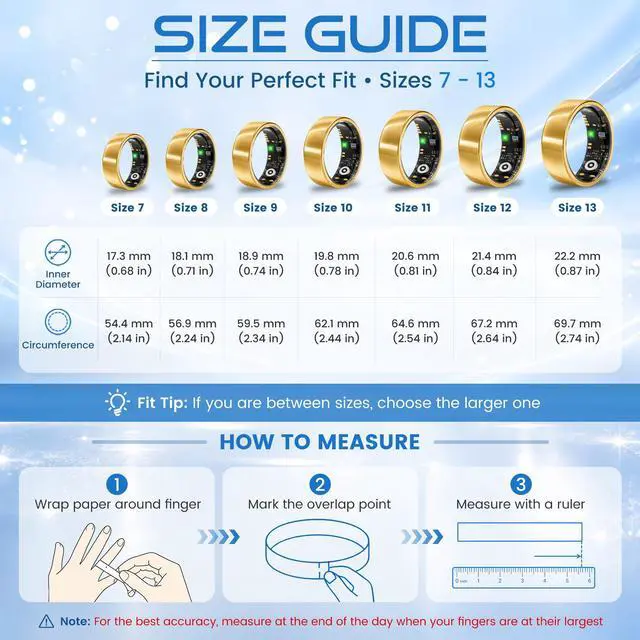 Alt view image 2 of 6 - Smart Ring for Men & Women, Fitness Tracker, Sleep, Heart Rate, SpO2 | No subscription app, iOS & Android compatible, IP68 waterproof, sleep and naps, activity, women's health, family care
