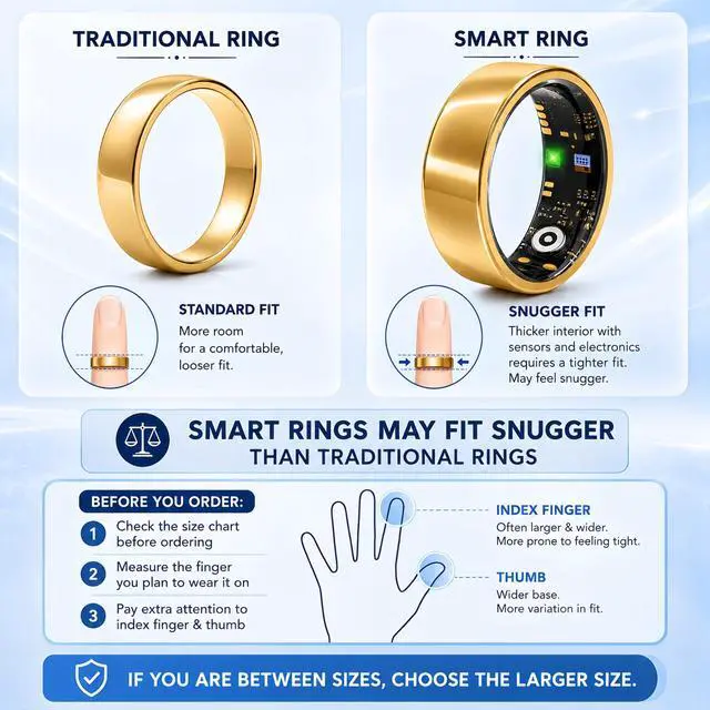 Alt view image 3 of 6 - Smart Ring for Men & Women, Fitness Tracker, Sleep, Heart Rate, SpO2 | No subscription app, iOS & Android compatible, IP68 waterproof, sleep and naps, activity, women's health, family care